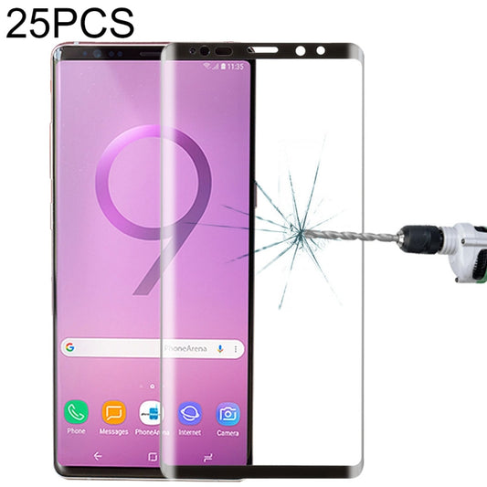 25-pack 9H hardness 3D curved tempered glass screen protector for Galaxy Note 9
