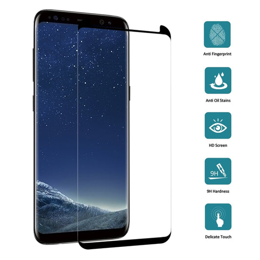 Case-compatible tempered glass for Samsung Galaxy S8 with full coverage