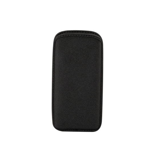 Black neoprene phone sleeve with secure closure fits 6.7-6.9 inch Samsung devices