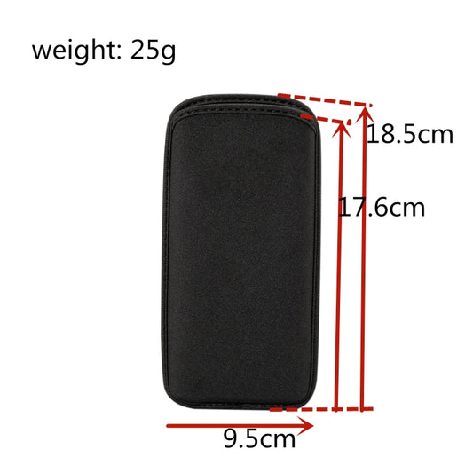 Neoprene cell phone bag packaging for Galaxy A70, A80, and large Android smartphones