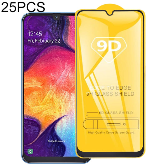 Galaxy A50s 9D full glue tempered glass screen protector pack of 25 sheets