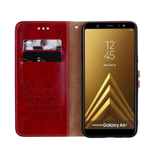 Galaxy A6 Plus 2018 Samsung phone case open position showing interior card slots and wallet