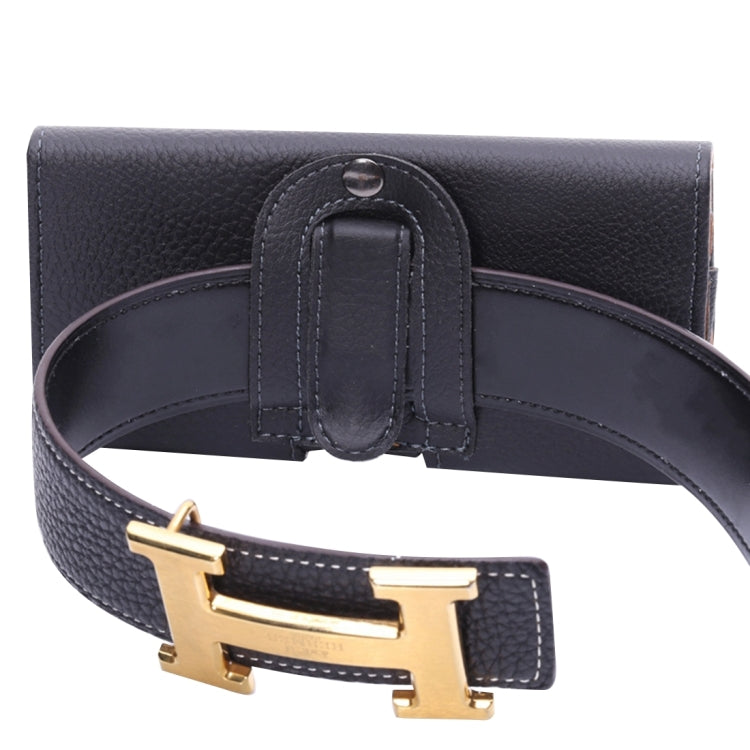 For Galaxy S7 Edge / G935 & S6 Edge / 925 Litchi Texture Vertical Flip Leather Case of Waist Bag with Back Splint