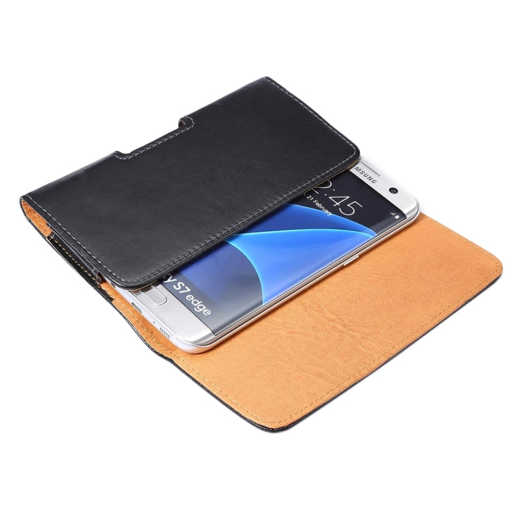 For Galaxy S7 Edge / G935 & S6 / Edge G925 Polished Surface Texture Vertical Flip Leather Case of Waist Bag with Square Head Back Splint