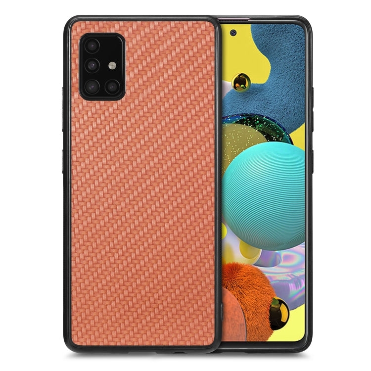 Carbon Fiber Texture Leather Back Cover Phone Case