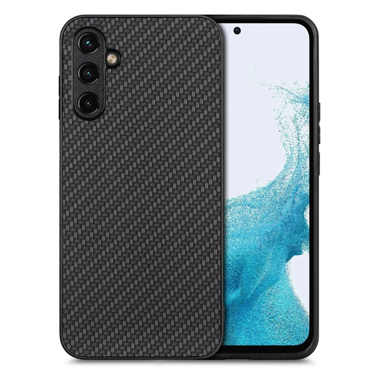 Carbon Fiber Texture Leather Back Cover Phone Case, For Samsung Galaxy A54 5G