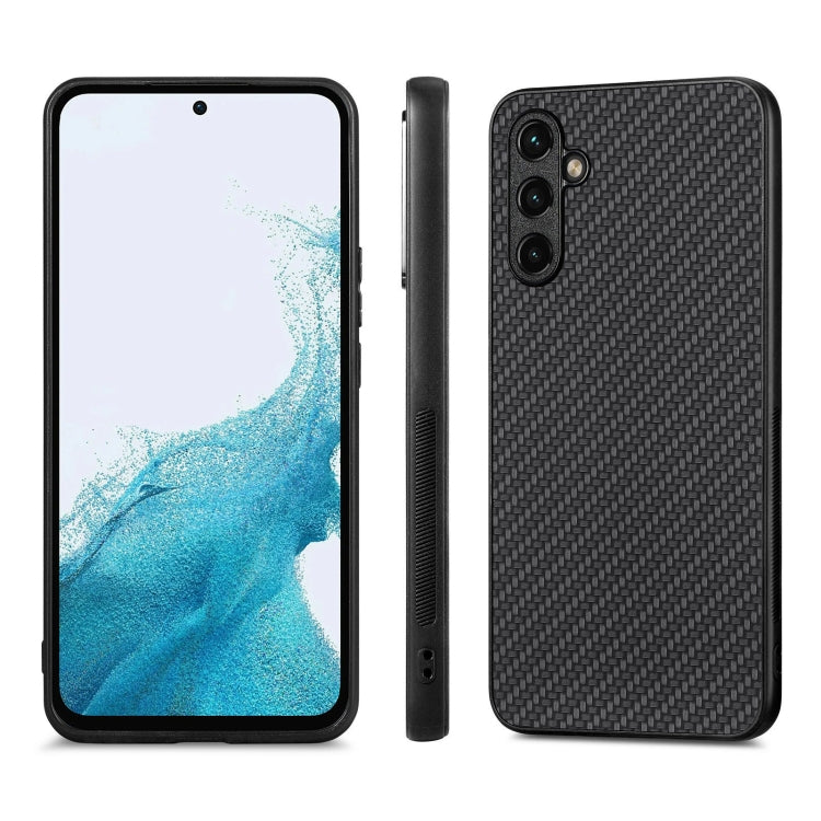 Carbon Fiber Texture Leather Back Cover Phone Case, For Samsung Galaxy A54 5G