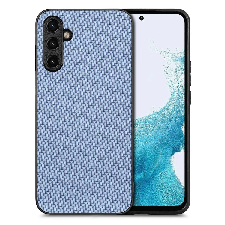 Carbon Fiber Texture Leather Back Cover Phone Case, For Samsung Galaxy A54 5G