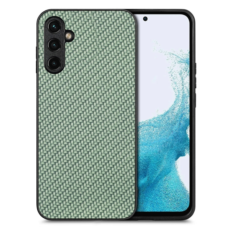 Carbon Fiber Texture Leather Back Cover Phone Case, For Samsung Galaxy A54 5G