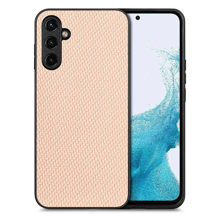 Carbon Fiber Texture Leather Back Cover Phone Case, For Samsung Galaxy A54 5G
