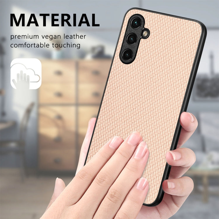 Carbon Fiber Texture Leather Back Cover Phone Case, For Samsung Galaxy A54 5G
