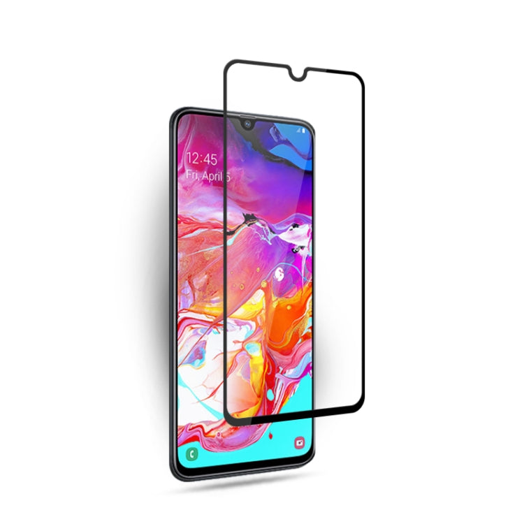 mocolo 0.33mm 9H 2.5D Full Glue Silk Print Tempered Glass Film for Galaxy A70, Support Fingerprint Unlock(Black), For Galaxy A70