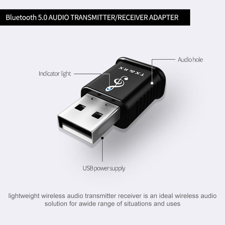 MSD168 2 in 1 Bluetooth Transmitter Receiver Mini 3.5mm AUX Stereo Wireless Bluetooth 5.0 Adapter For Car TV PC MP3