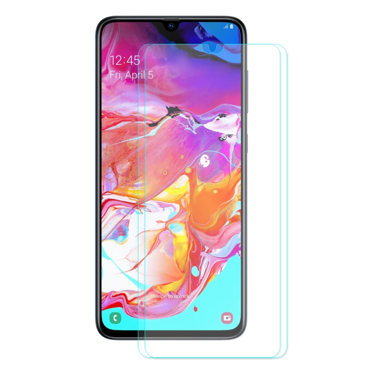 2 PCS ENKAY Hat-Prince 0.26mm 2.5D 9H Tempered Glass Protective Film for Samsung Galaxy A70
