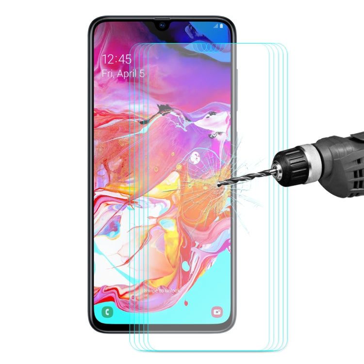 Lot de 5 films de protection en verre trempé ENKAY Hat-Prince 0,26 mm 2,5D 9H pour Samsung Galaxy A70