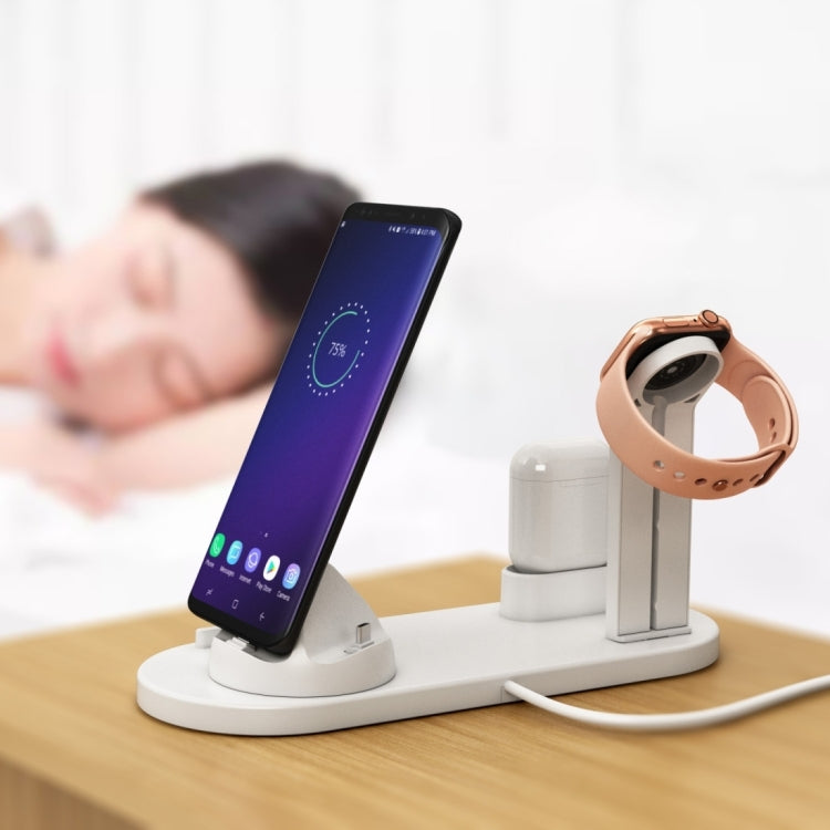 HQ-UD15 Rotatable Wireless Charging Base with Stand for Phones / iWatches / AirPods (Silver), without Wireless Charging White, without Wireless Charging Black, White (with wireless charging), Black (without wireless charging)