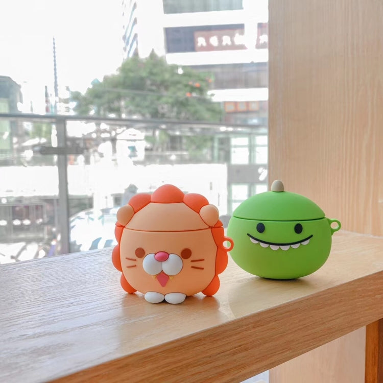 For Apple AirPods 1/2 Generation Universal Wireless Lion And Dinosaur Headphone Holder Bluetooth  Protective Case, Lion