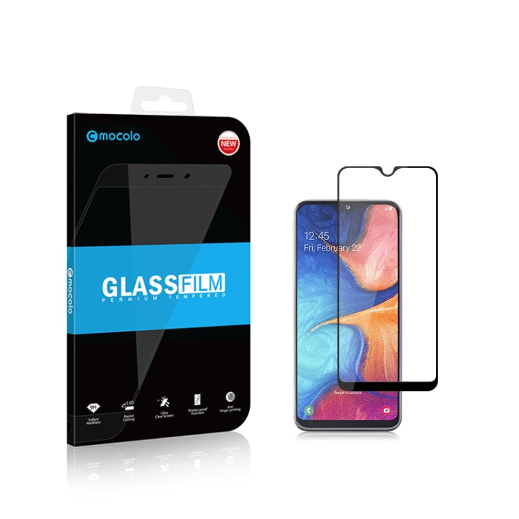 mocolo 0.33mm 9H 2.5D Full Glue Tempered Glass Film for Galaxy A20e (Black), Galaxy A20e