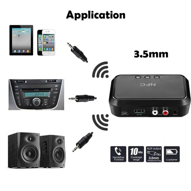 NFC Desktop Bluetooth Music Receiver 4.1 Bluetooth Adapter USB Drive Reads Bluetooth Speaker, B10