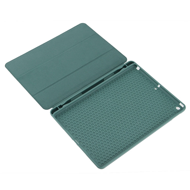 Étui en cuir PU à rabat horizontal pliable et ventilé avec ventilation en nid d'abeille, support pliable en 3 parties, emplacement pour stylo et fonction veille/réveil intelligent, pour iPad mini 5/mini 4/3/2/1, iPad 9.7 (2018)/(2017)/Air 2/Air
