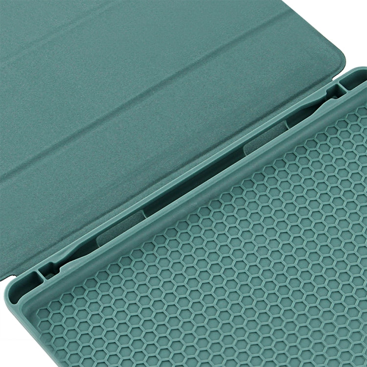 Étui en cuir PU à rabat horizontal pliable et ventilé avec ventilation en nid d'abeille, support pliable en 3 parties, emplacement pour stylo et fonction veille/réveil intelligent, pour iPad mini 5/mini 4/3/2/1, iPad 9.7 (2018)/(2017)/Air 2/Air