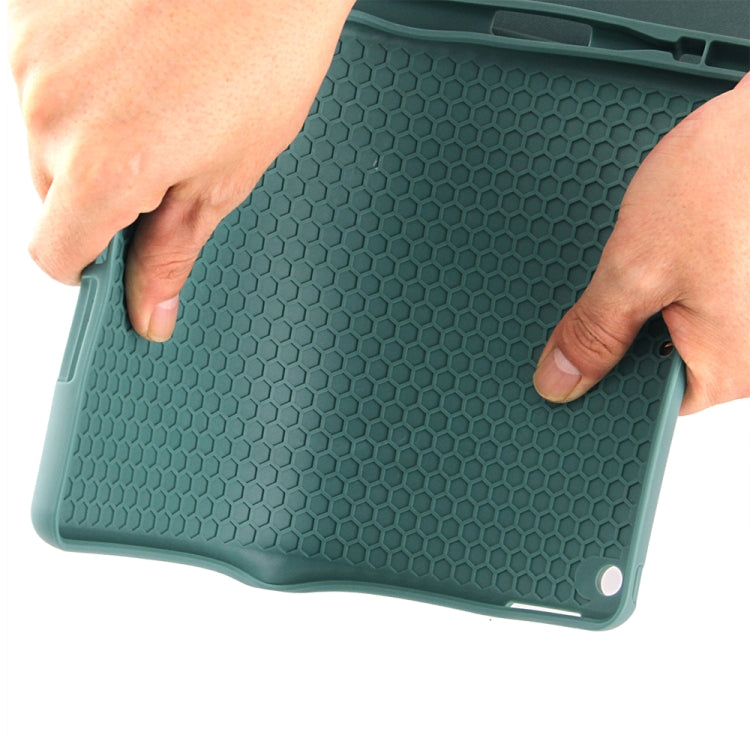 Étui en cuir PU à rabat horizontal pliable et ventilé avec ventilation en nid d'abeille, support pliable en 3 parties, emplacement pour stylo et fonction veille/réveil intelligent, pour iPad mini 5/mini 4/3/2/1, iPad 9.7 (2018)/(2017)/Air 2/Air