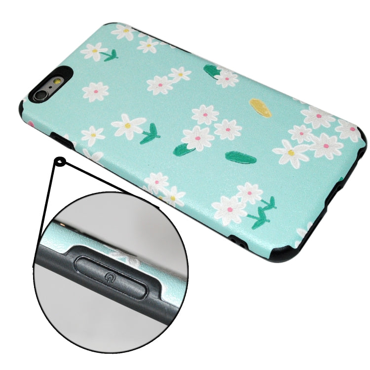 Chrysanthemum Pattern TPU+PC Four-corner Shockproof Protective Case with Holder, For iPhone 6SPlus/6Plus