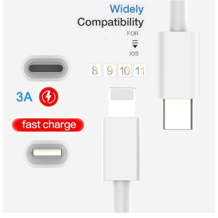 Câble de charge et de données PD 18 W USB-C / Type-C vers prise USB 8 broches pour iPhone X / 11 / 11 Pro / 11 Pro Max / XR / SE 2020, 1 m, 2 m