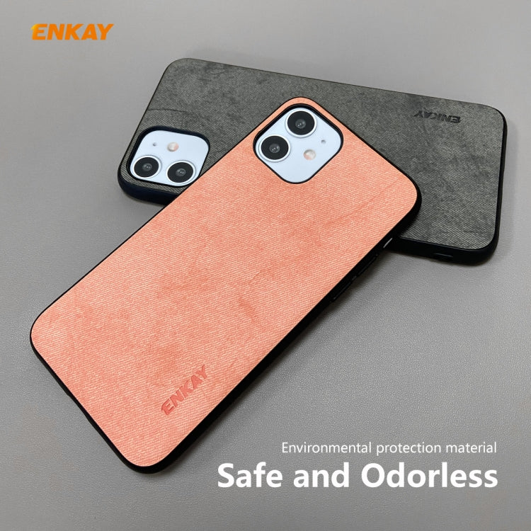 For iPhone 11 ENKAY ENK-PC028 Business Series Fabric Texture PU Leather + TPU Soft Slim Case, For iPhone 11