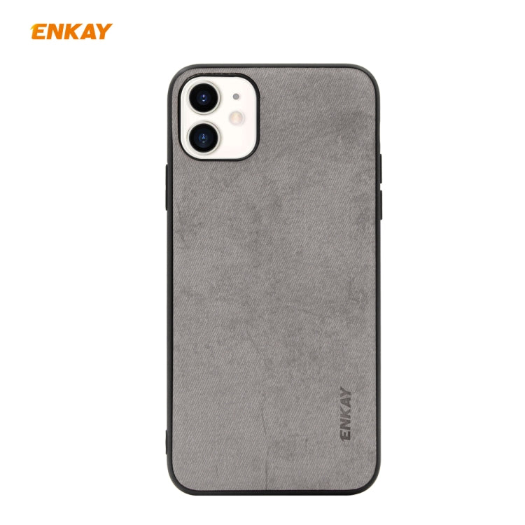 For iPhone 11 ENKAY ENK-PC028 Business Series Fabric Texture PU Leather + TPU Soft Slim Case, For iPhone 11