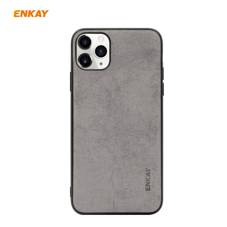 For iPhone 11 Pro Max ENKAY ENK-PC030 Business Series Fabric Texture PU Leather + TPU Soft Slim Case Cover, For iPhone 11 Pro Max