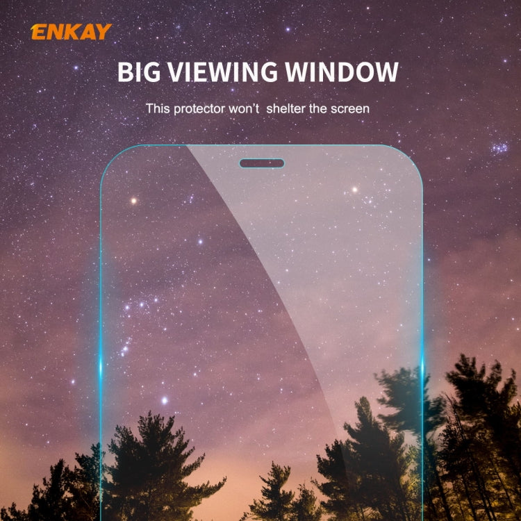 For iPhone 11 ENKAY ENK-PC0282 2 in 1 Business Series Fabric Texture PU Leather + TPU Soft Slim Case Cover ＆ 0.26mm 9H 2.5D Tempered Glass Film, For iPhone 11