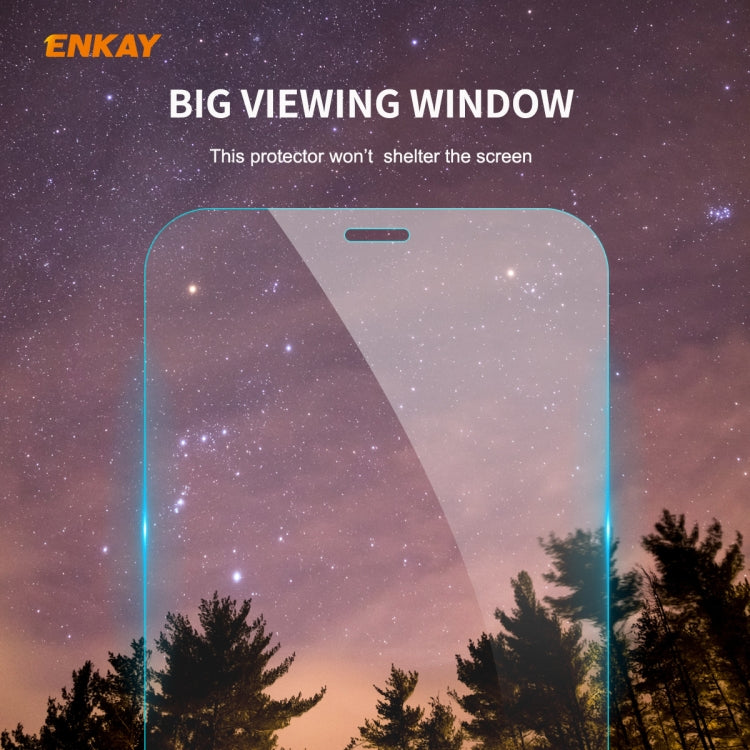 For iPhone 11 Pro Max ENKAY ENK-PC0332 2 in 1 Business Series Denim Texture PU Leather + TPU Soft Slim Case Cover ＆ 0.26mm 9H 2.5D Tempered Glass Film, For iPhone 11 Pro Max