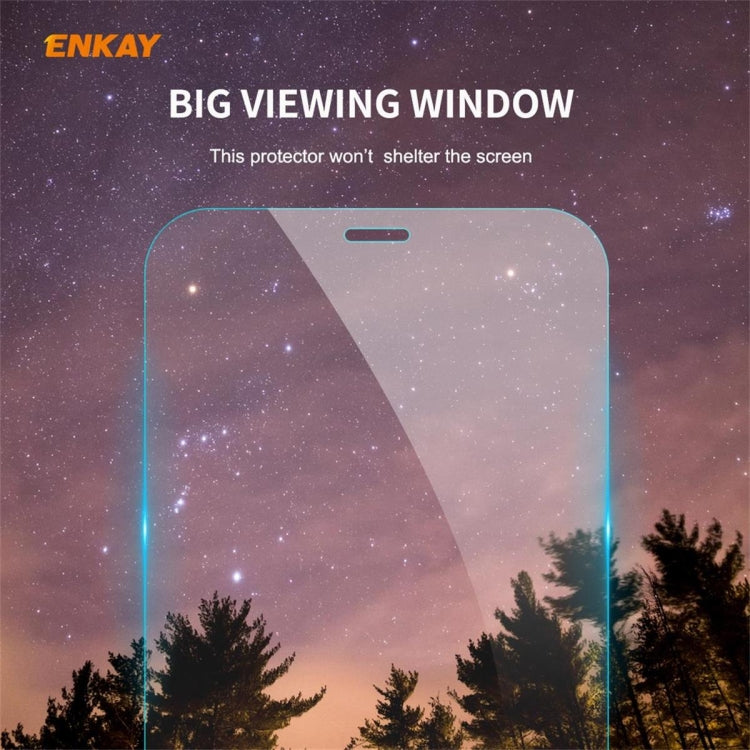 For iPhone 11 ENKAY ENK-PC0312 2 in 1 Business Series Denim Texture PU Leather + TPU Soft Slim Case Cover ＆ 0.26mm 9H 2.5D Tempered Glass Film, For iPhone 11