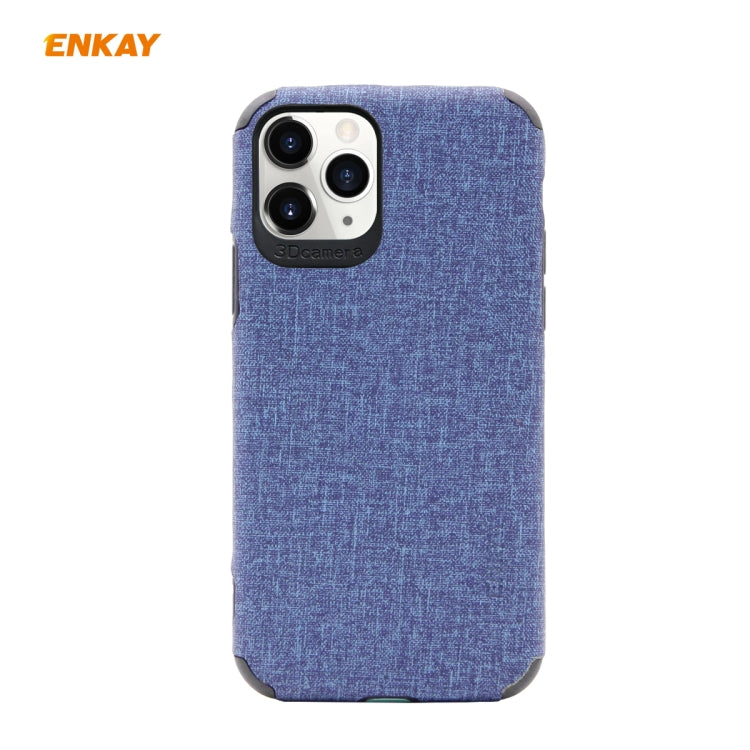 For iPhone 11 Pro Max ENKAY ENK-PC033 Business Series Denim Texture PU Leather + TPU Soft Slim Case Cover, For iPhone 11 Pro Max