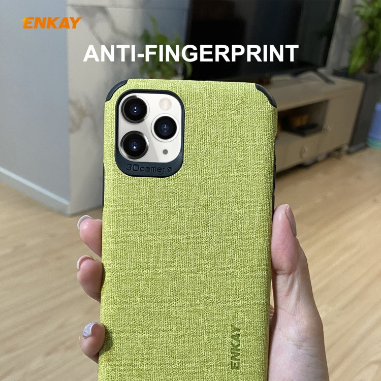 For iPhone 11 Pro Max ENKAY ENK-PC033 Business Series Denim Texture PU Leather + TPU Soft Slim Case Cover, For iPhone 11 Pro Max