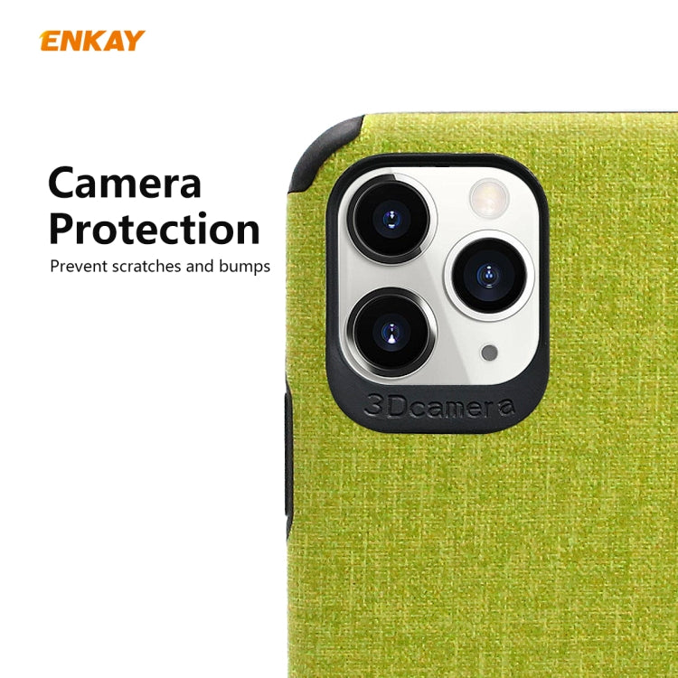 For iPhone 11 Pro Max ENKAY ENK-PC033 Business Series Denim Texture PU Leather + TPU Soft Slim Case Cover, For iPhone 11 Pro Max