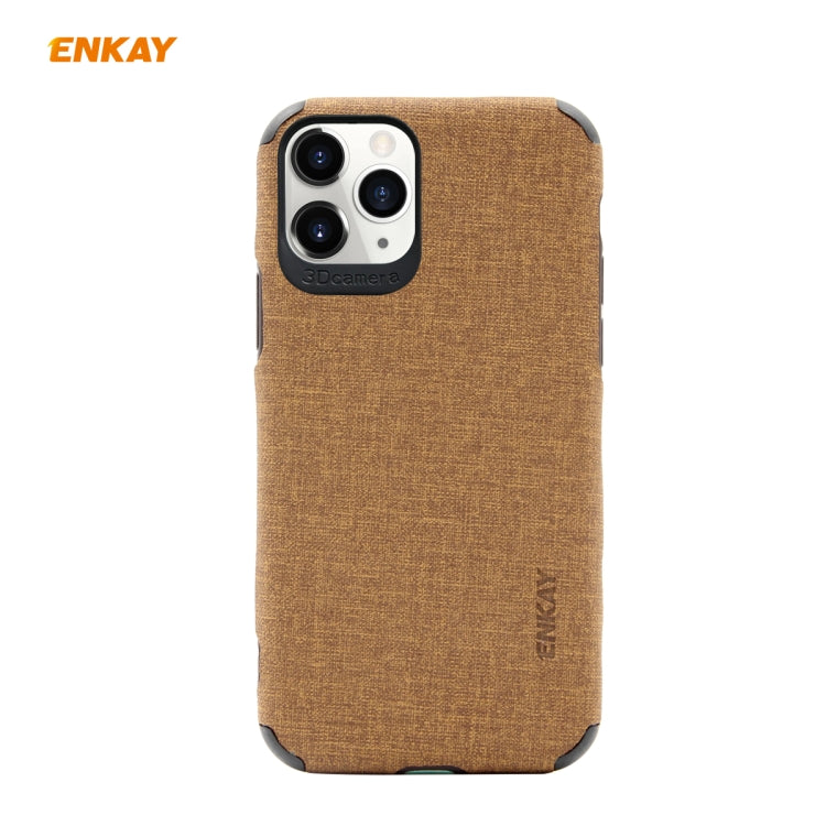 For iPhone 11 Pro Max ENKAY ENK-PC033 Business Series Denim Texture PU Leather + TPU Soft Slim Case Cover, For iPhone 11 Pro Max
