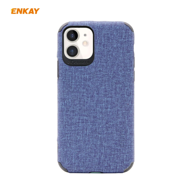 For iPhone 11 ENKAY ENK-PC031 Business Series Denim Texture PU Leather + TPU Soft Slim Case Cover, For iPhone 11