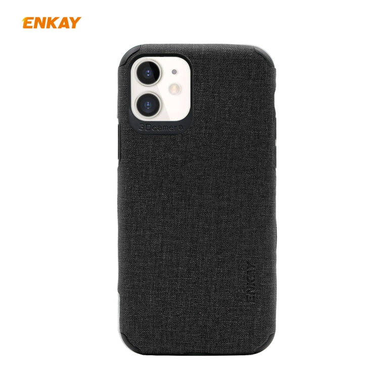 For iPhone 11 ENKAY ENK-PC031 Business Series Denim Texture PU Leather + TPU Soft Slim Case Cover, For iPhone 11