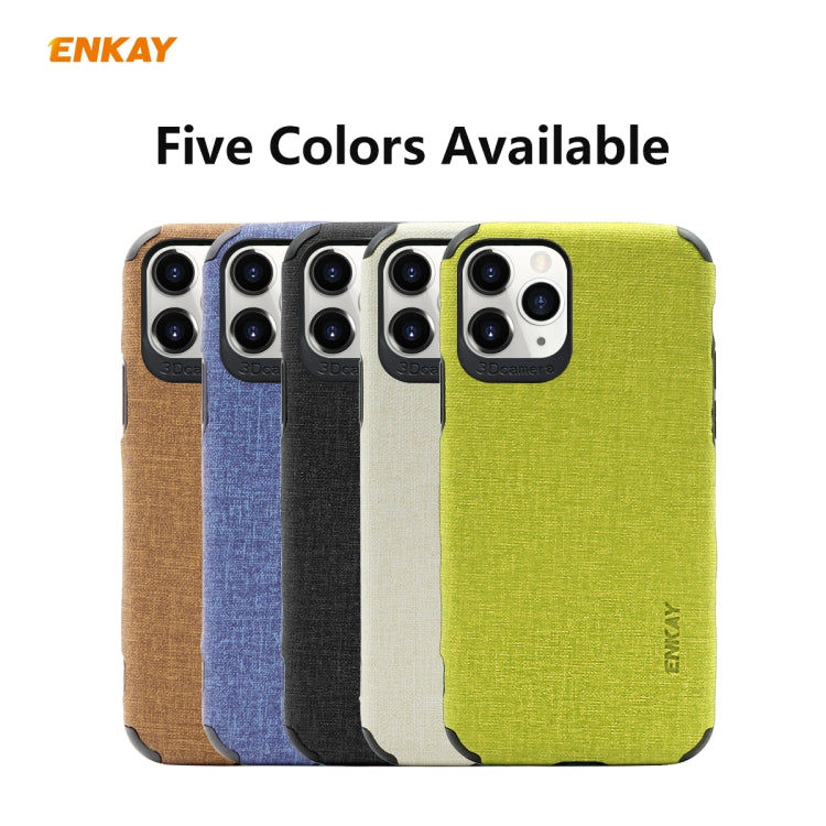 For iPhone 11 Pro ENKAY ENK-PC032 Business Series Denim Texture PU Leather + TPU Soft Slim Case Cover, For iPhone 11 Pro