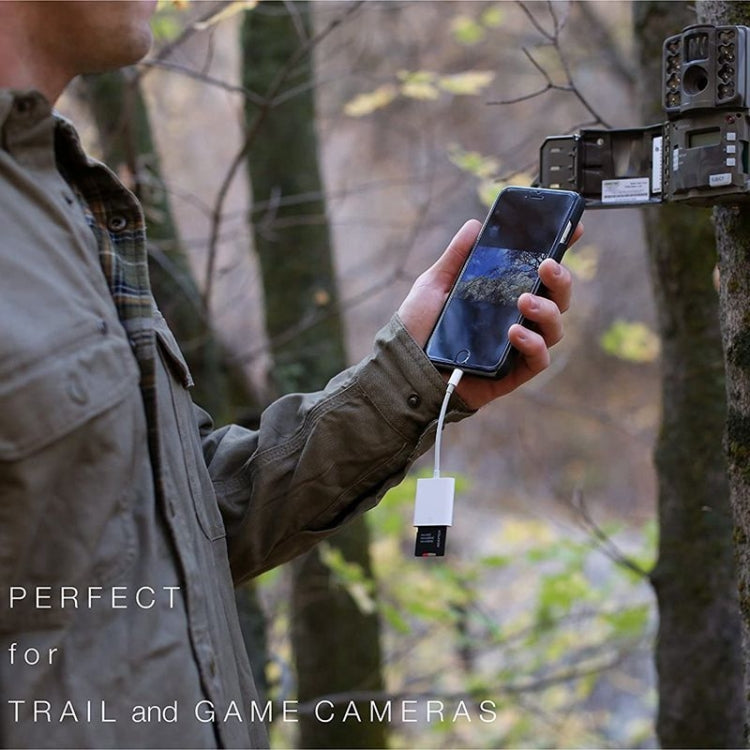 ZS-KL21810 8 Pin to SD Card Camera Card Reader Adapter, Support All iOS System, SD Card Slot