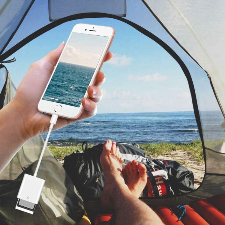 ZS-KL21810 8 Pin to SD Card Camera Card Reader Adapter, Support All iOS System, SD Card Slot