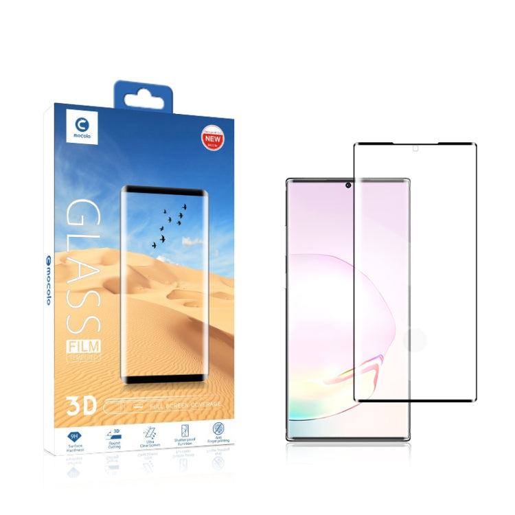 For Samsung Galaxy Note20+ 5G mocolo 0.33mm 9H 3D Curved Full Screen Tempered Glass Film, Fingerprint Unlock Support
