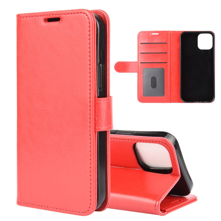 For iPhone 12 6.1 inch R64 Texture Single Horizontal Flip Protective Case with Holder & Card Slots & Wallet& Photo Frame, For iPhone 12 / 12 Pro