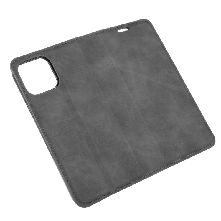 For iPhone 12 6.1 inch Retro-skin Business Magnetic Suction Leather Case with Holder & Card Slots & Wallet, For iPhone 12 / 12 Pro