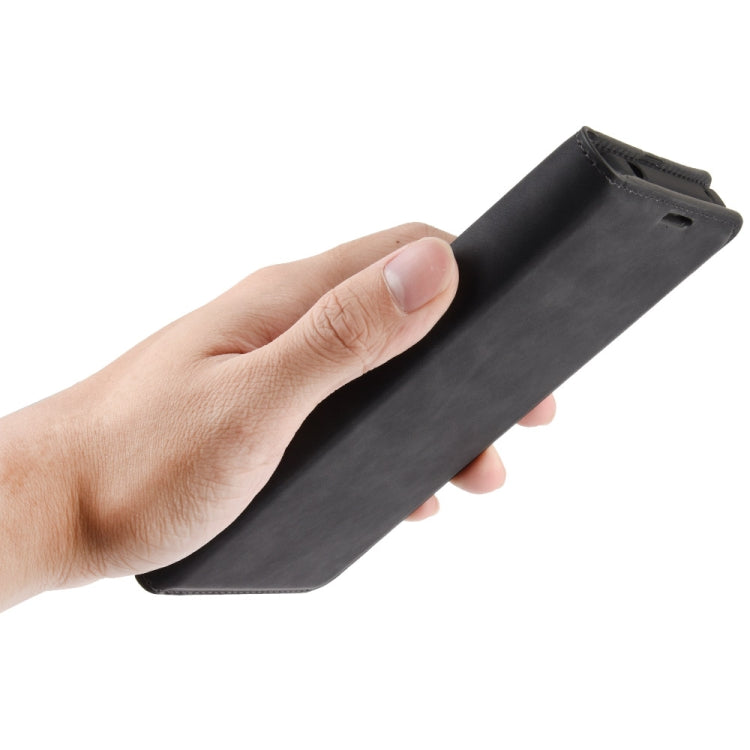 For iPhone 12 6.1 inch Retro-skin Business Magnetic Suction Leather Case with Holder & Card Slots & Wallet, For iPhone 12 / 12 Pro