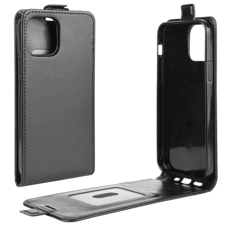 For iPhone 12 6.1 inch  R64 Texture Single Vertical Flip Leather Protective Case with Card Slots & Photo Frame, For iPhone 12 / 12 Pro