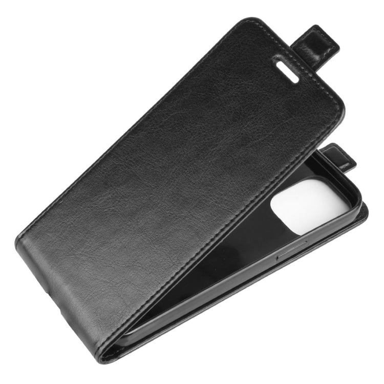 For iPhone 12 6.1 inch  R64 Texture Single Vertical Flip Leather Protective Case with Card Slots & Photo Frame, For iPhone 12 / 12 Pro