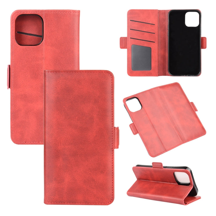 For iPhone 12 6.1 inch Dual-side Magnetic Buckle Horizontal Flip Leather Case with Holder & Card Slots & Wallet, For iPhone 12 / 12 Pro